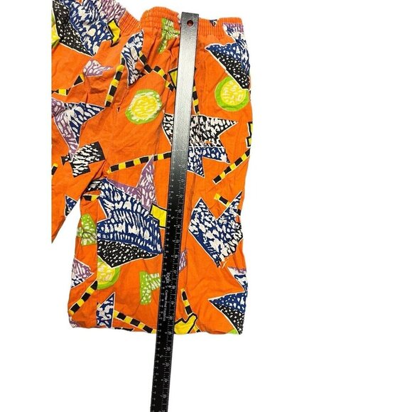 Vtg California Shores Cotton Shorts Bright Colors Medium Jams 80s 90s AC Slater - Picture 12 of 13